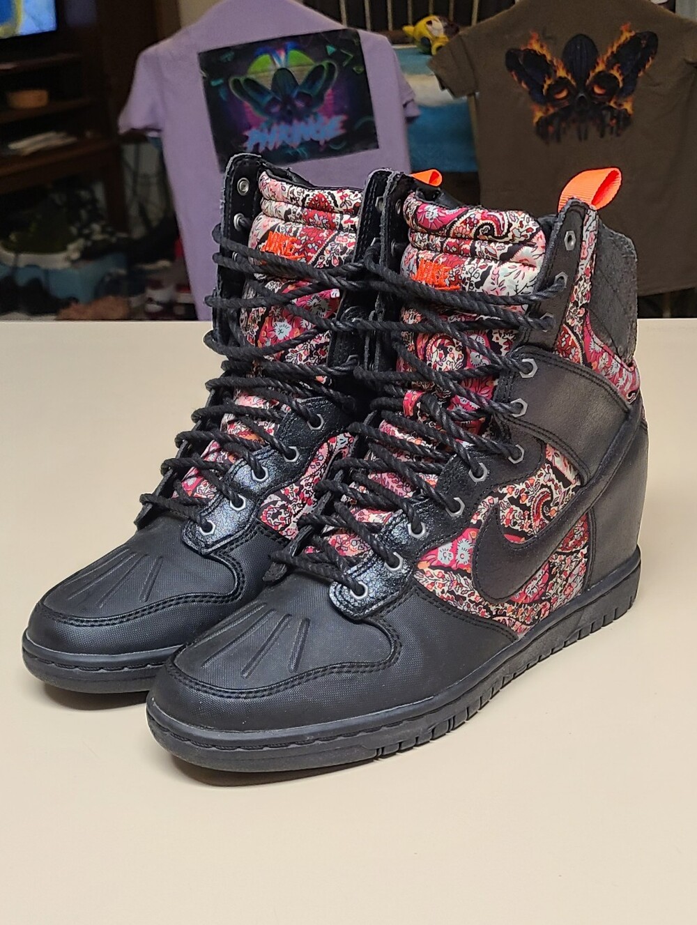 Nike Dunk Sky X Liberty of London Solar Red Bandana sneaker duckboots size 8.5